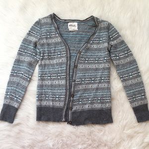 Wool Christmas/ winter cardigan patterned